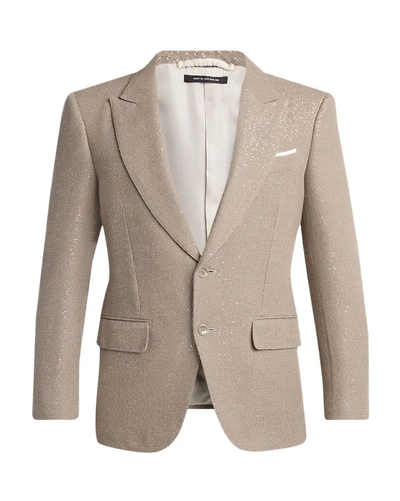 TOM FORD Men's Sequin Boucle Peak Lapel Sport Coat