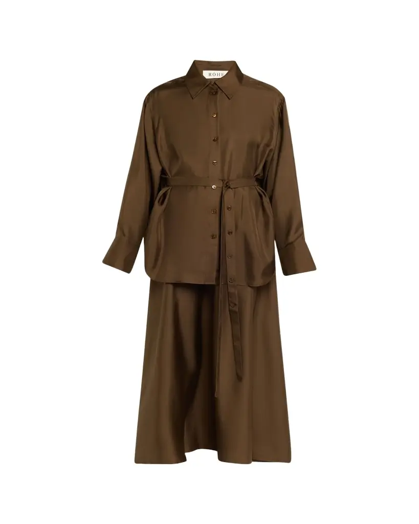 Rohe Long-Sleeve Silk Shirtdress