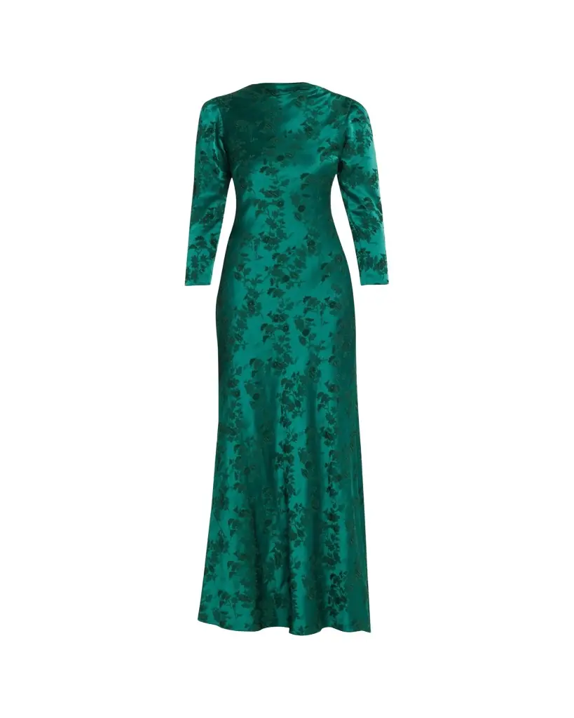Saloni Sylvie Floral High-Neck Dress