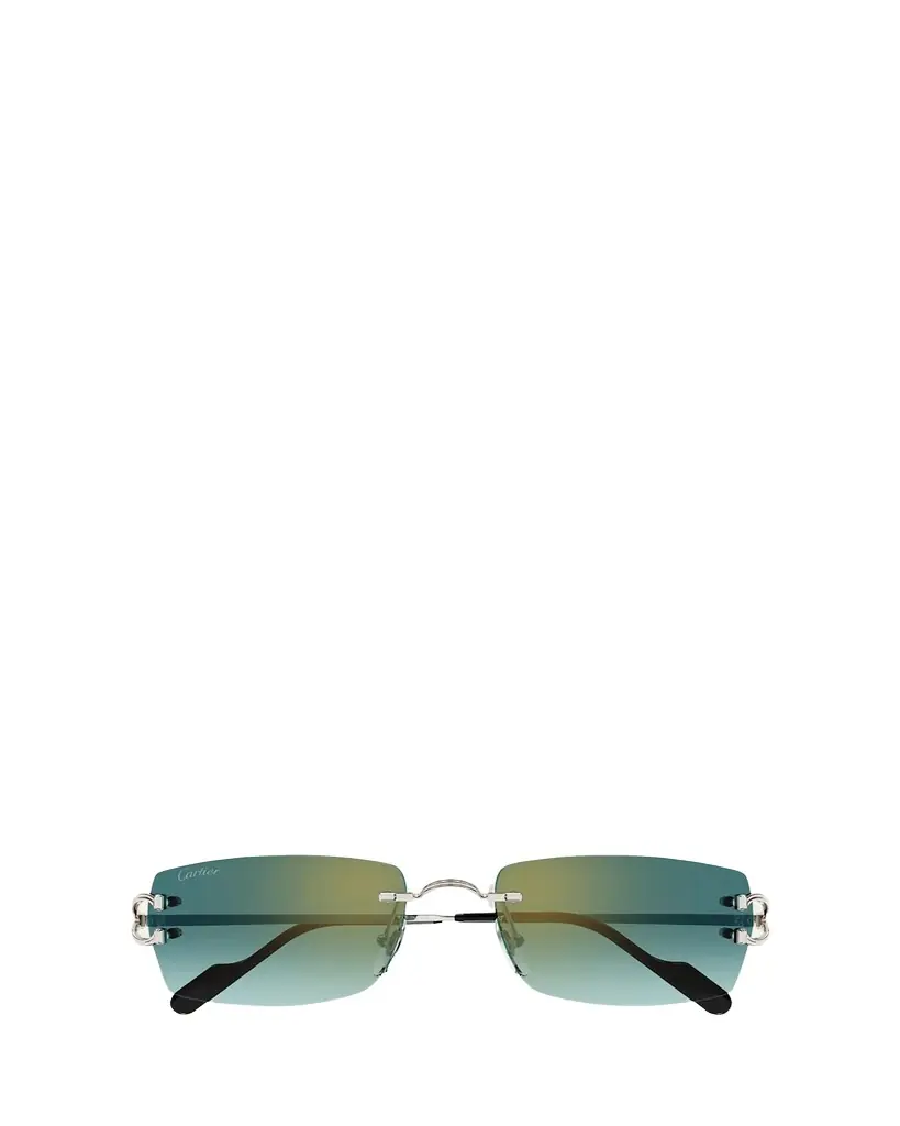 Cartier Men's CT0550S Metal Rectangle Sunglasses