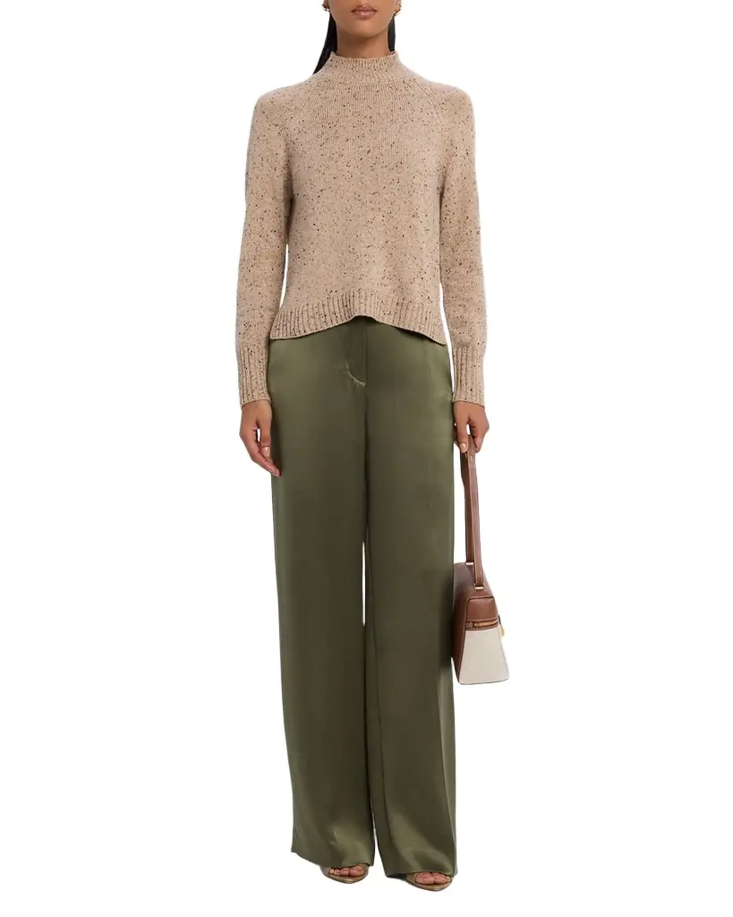 Kobi Halperin Isabel Speckled Mock-Neck Sweater