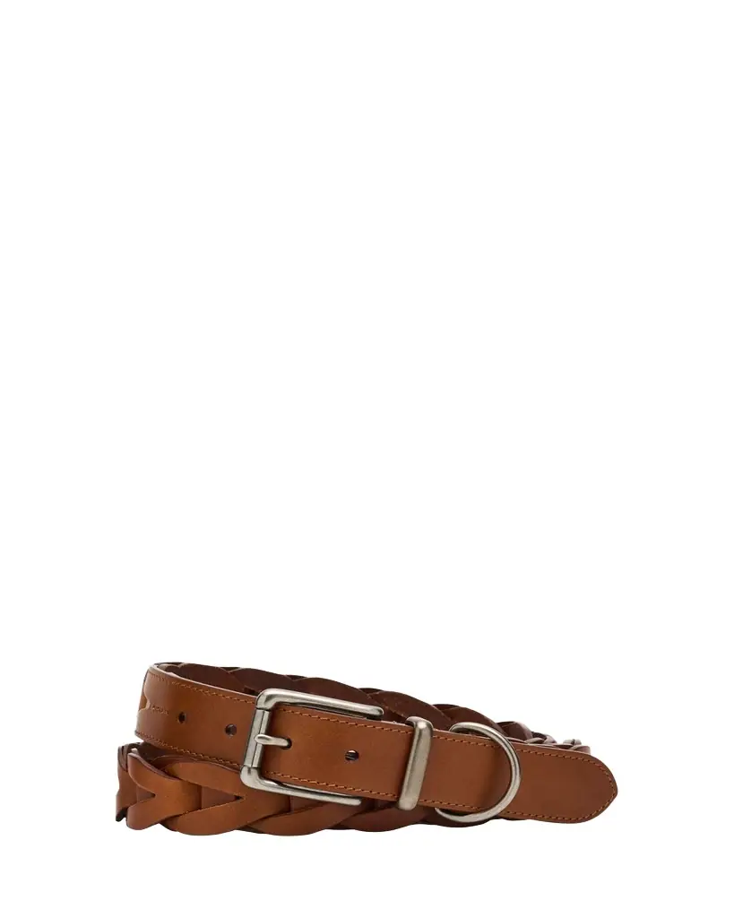 Ralph Lauren Purple Label Men's Woven Leather Belt