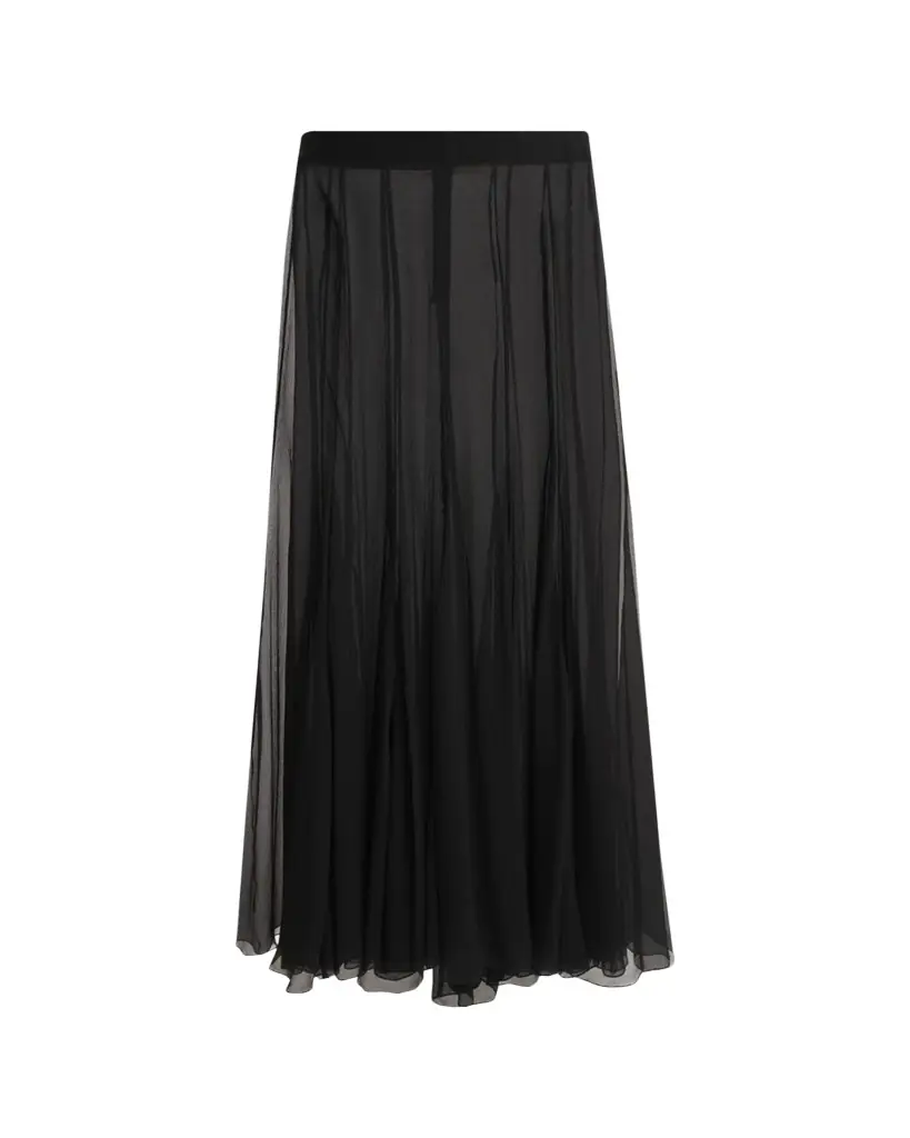 Chloe Paneled Sheer Silk Maxi Skirt