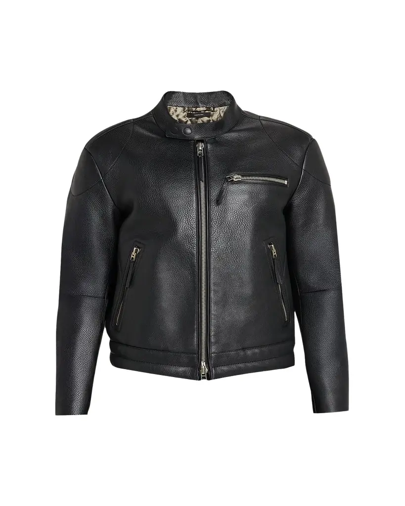 TOM FORD Men's Pebbled Leather Biker Jacket