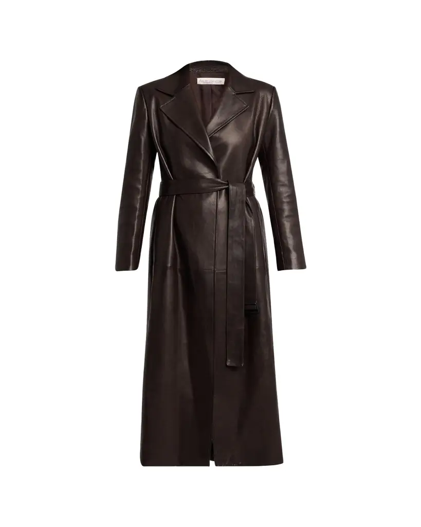 THE ROW Raisa Belted Leather Coat
