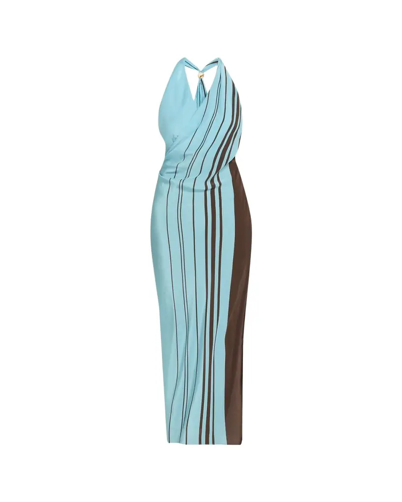 SIR Rioja Halter Scarf Maxi Dress