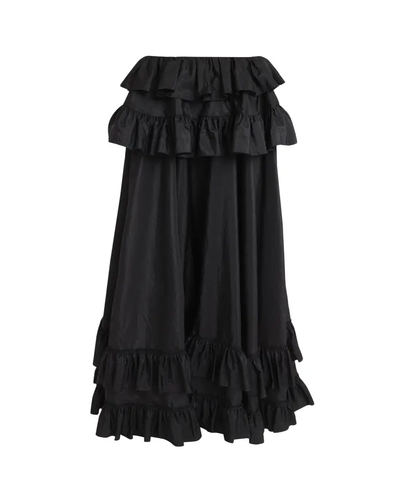 Chloe Ruffled Silk Maxi Skirt