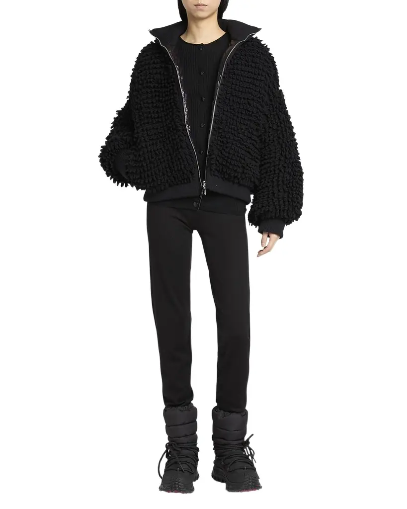 Moncler Genius x EE72 by Edward Enninful Wool Blend Zip-Up Cardigan