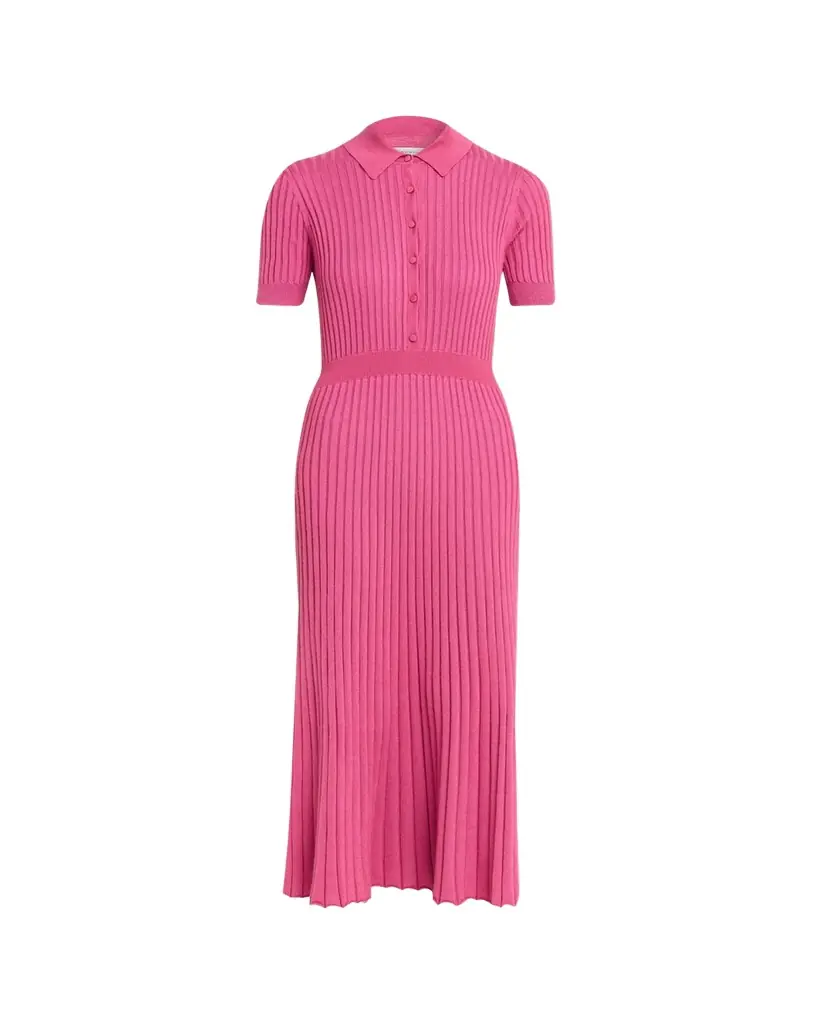 Gabriela Hearst Amor Rib Knit Cashmere-Silk Midi Dress