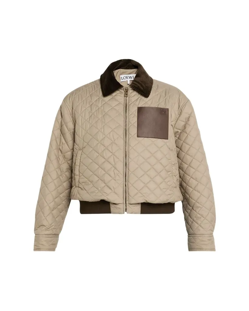 Loewe Corduroy-Collar Quilted Barn Jacket