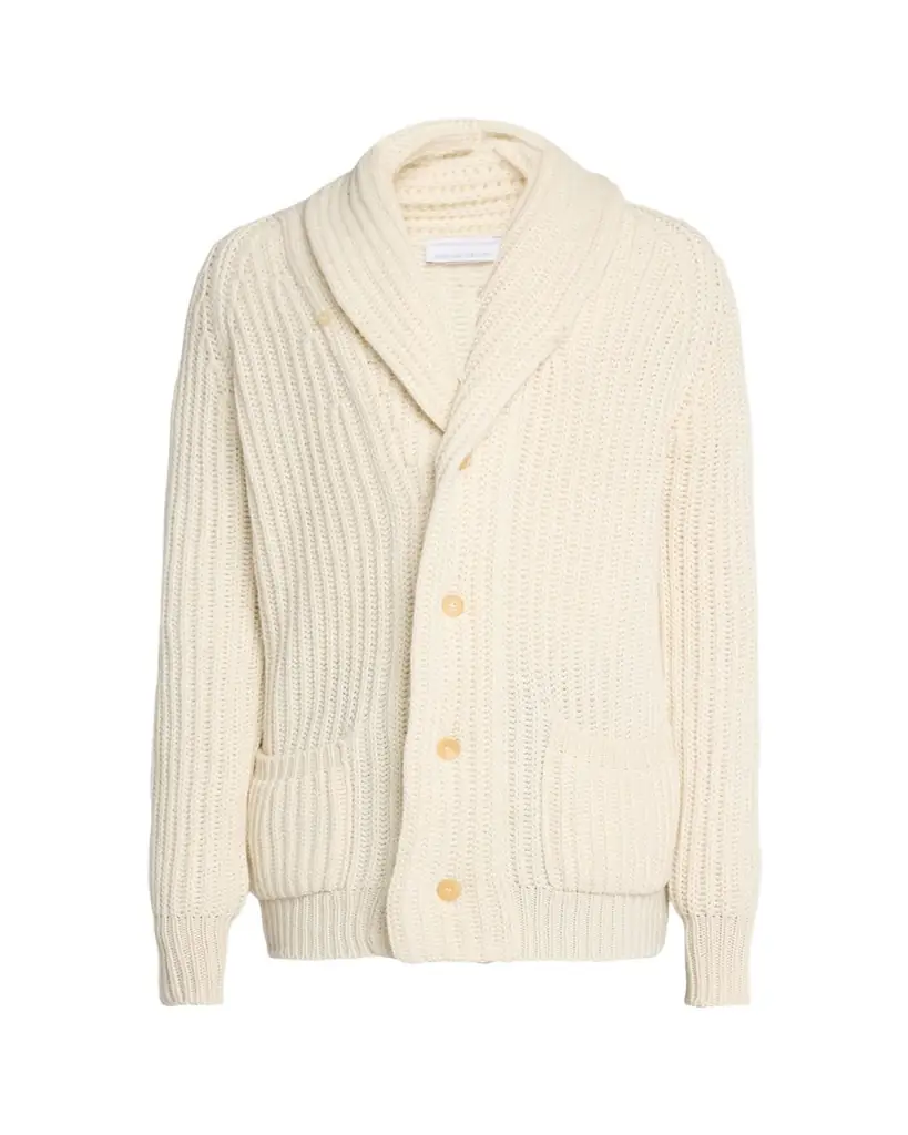 Anderson & Sheppard Men's Rib-Knit Cashmere Cardigan