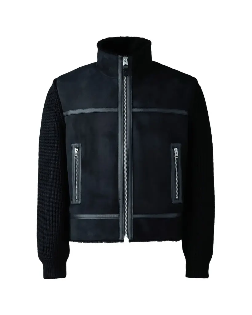Mackage Men's Jonathan Mixed-Media Shearling Jacket