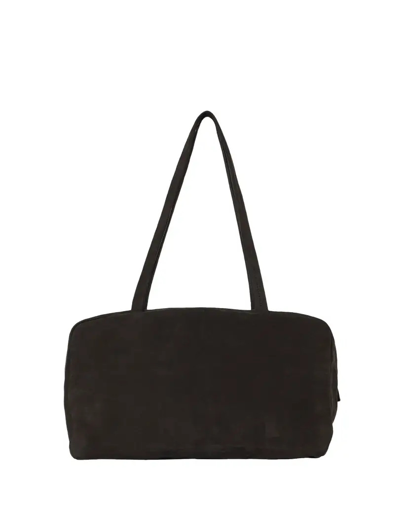THE ROW Astra Bowling Shoulder Bag in Suede