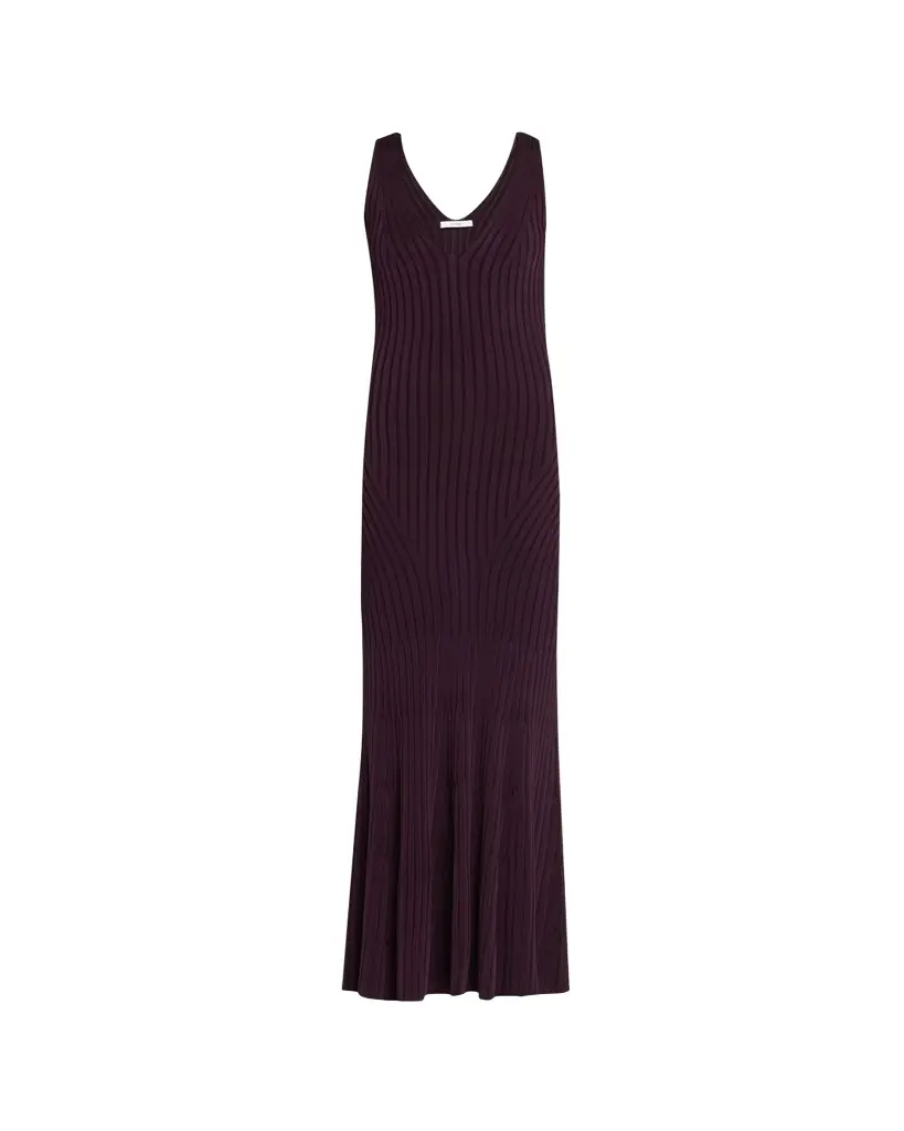 Adam Lippes Twyla Sleeveless Ribbed Midi Dress