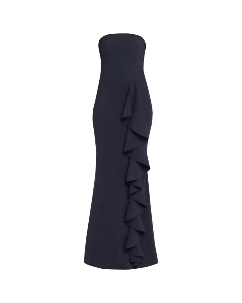 chiara boni la petite robe halter ruffle midi dress Chiara Boni La Petite Robe Halter Ruffle Midi Dress