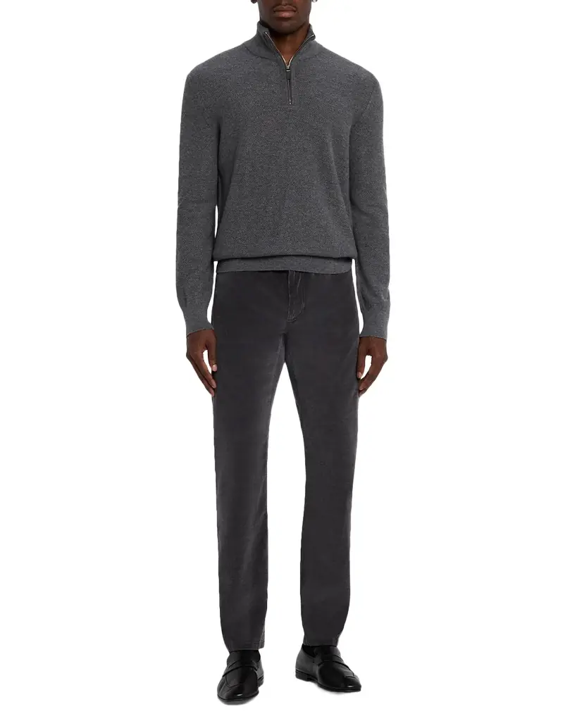 ZEGNA Men's Cashco Corduroy Straight Fit Five-Pocket Pants