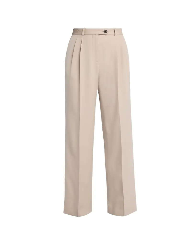 THE ROW Virgil Double-Pleated Straight-Leg Pants