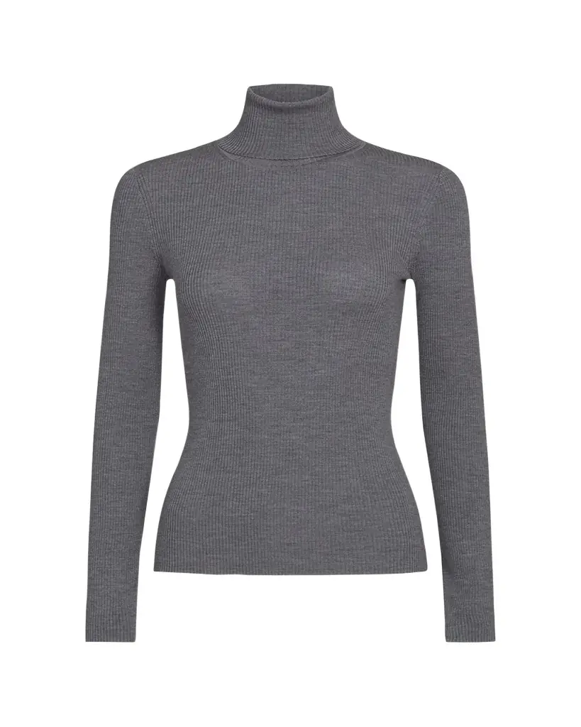 TWP Rib-Knit Wool Turtleneck Sweater