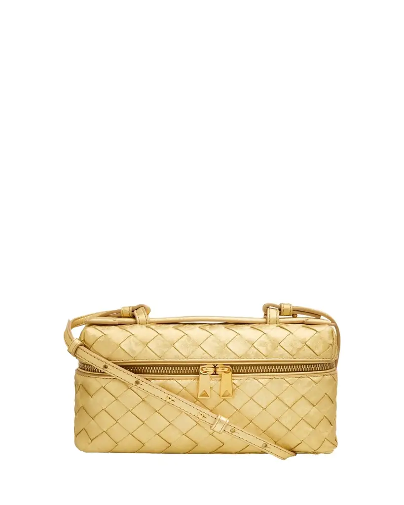 Bottega Veneta Bang Bang Laminated Leather Vanity Crossbody Bag