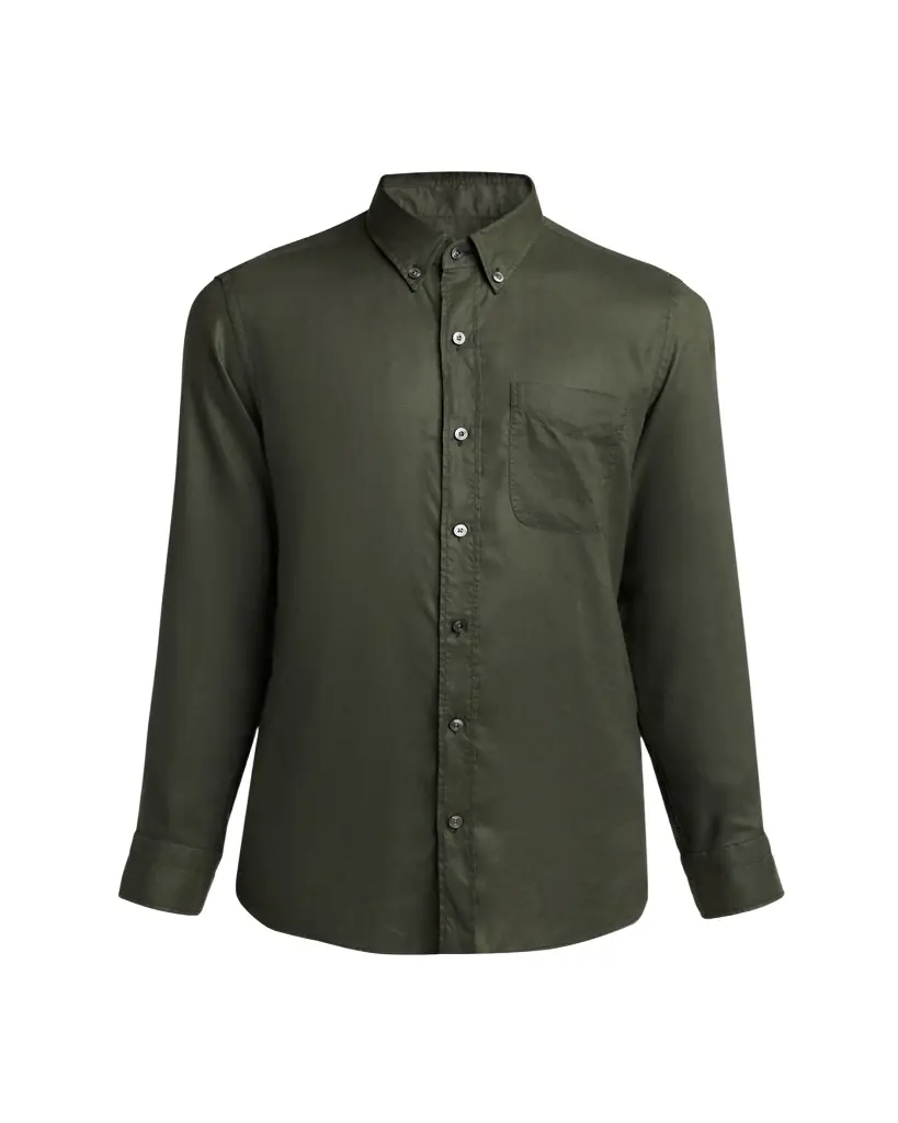 TOM FORD Men's Slim-Fit Gabardine Button-Down Shirt