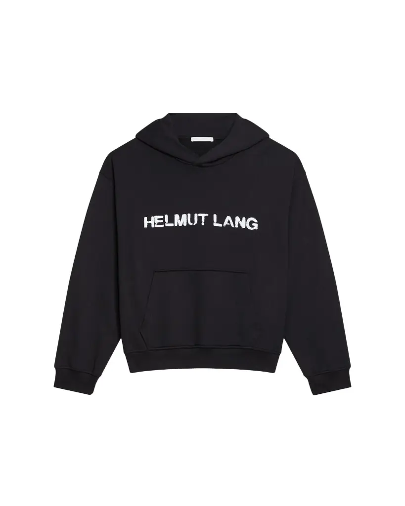 Helmut Lang Men's Relaxed-Fit Stencil Cotton Hoodie