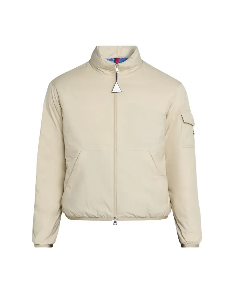 Moncler Men's Nylon Jacket with Stowaway Hood