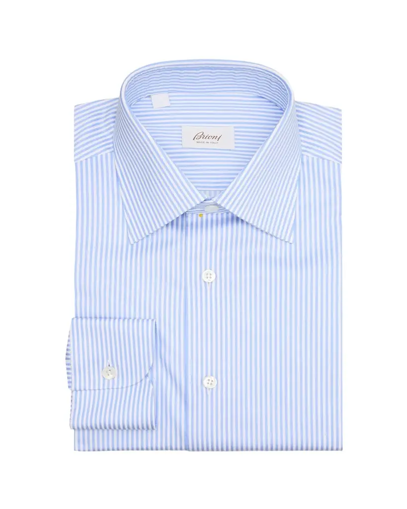 Brioni Men's Cotton Bengal Stripe Dress Shirt - Women's Clothing