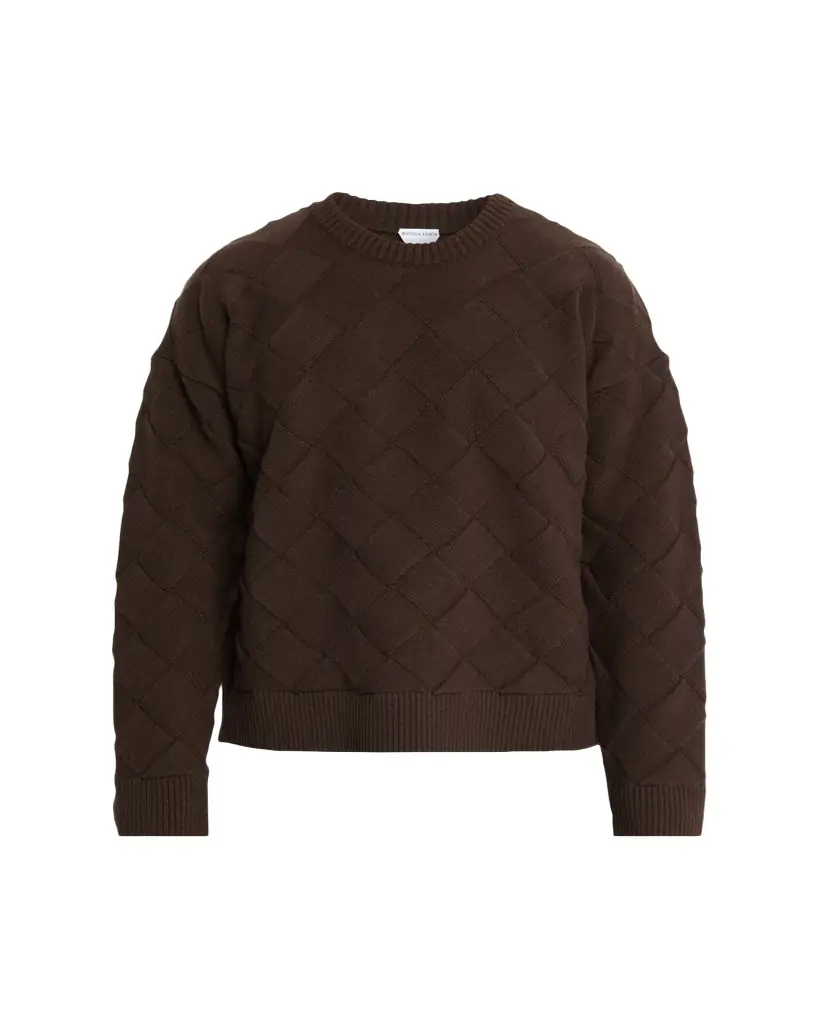 Bottega Veneta Men's Intrecciato Wool Knit Crewneck Sweater