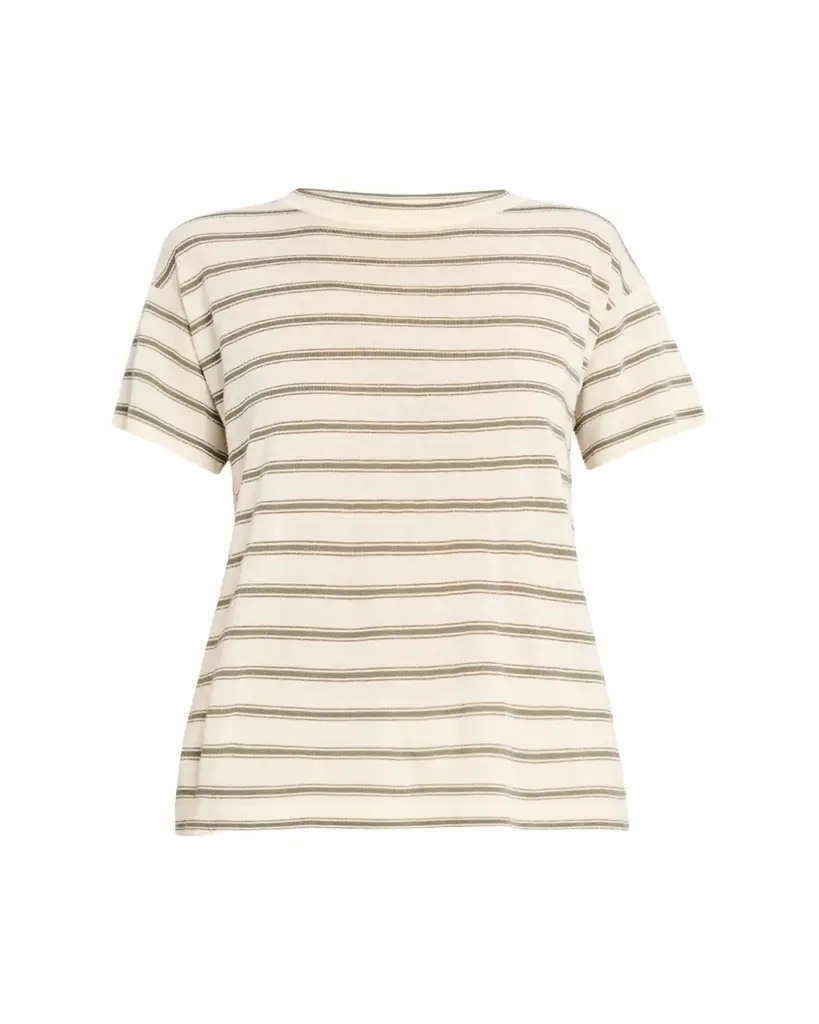 Brunello Cucinelli Metallic Striped Short-Sleeve T-Shirt