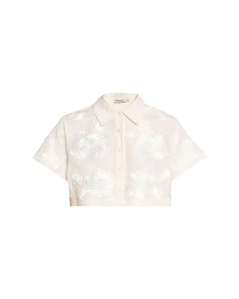 SIMKHAI Callie Floral Camp Shirt