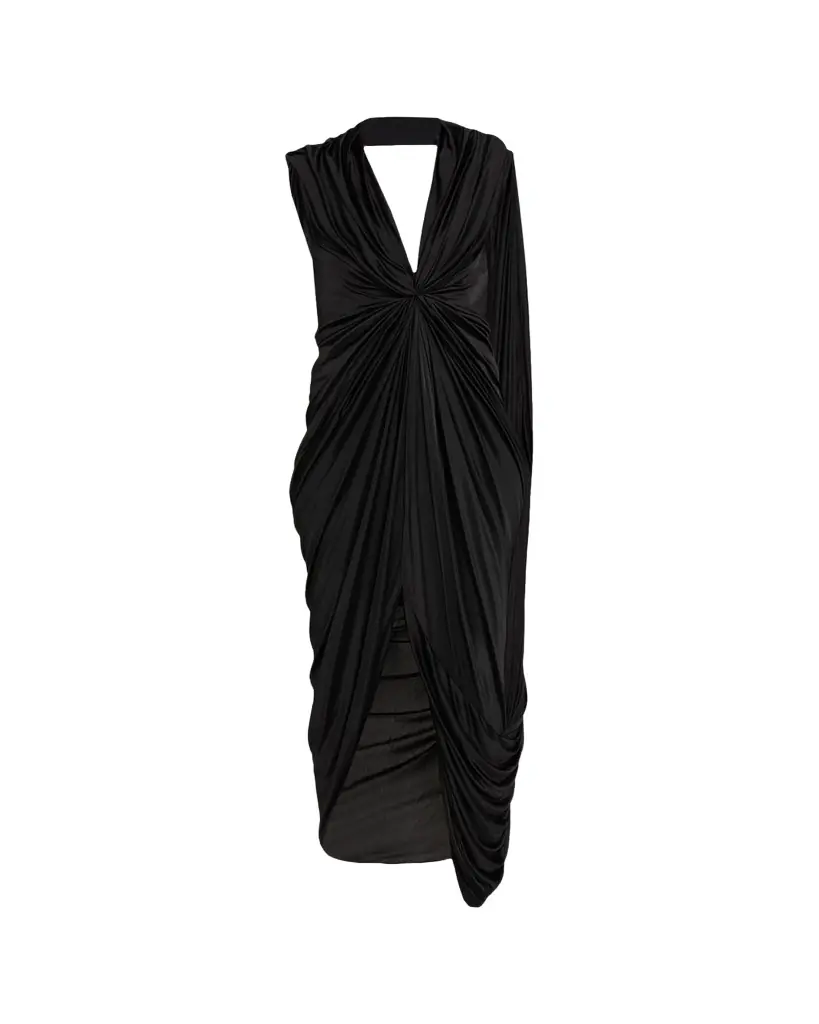 Loewe Draped Asymmetric Looped-Panel Dress