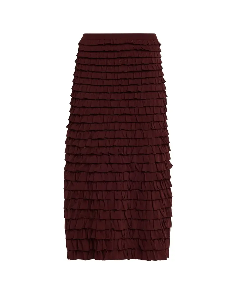 Ulla Johnson Mimi Ruffled Midi Skirt