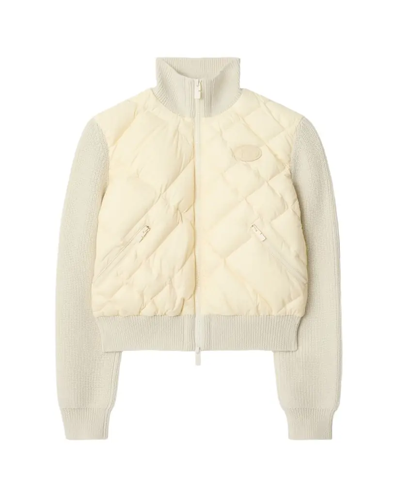Burberry Kelsey Quilted Knit Combo Jacket