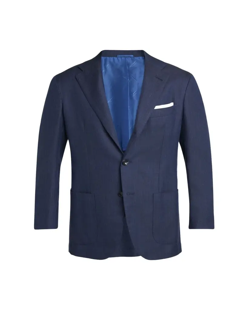 Kiton Men's Micro-Herringbone Single-Breasted Sport Coat