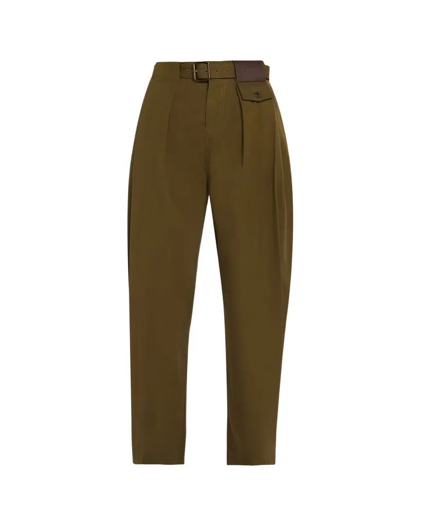 Loewe Cotton and Silk Straight-Leg Trousers