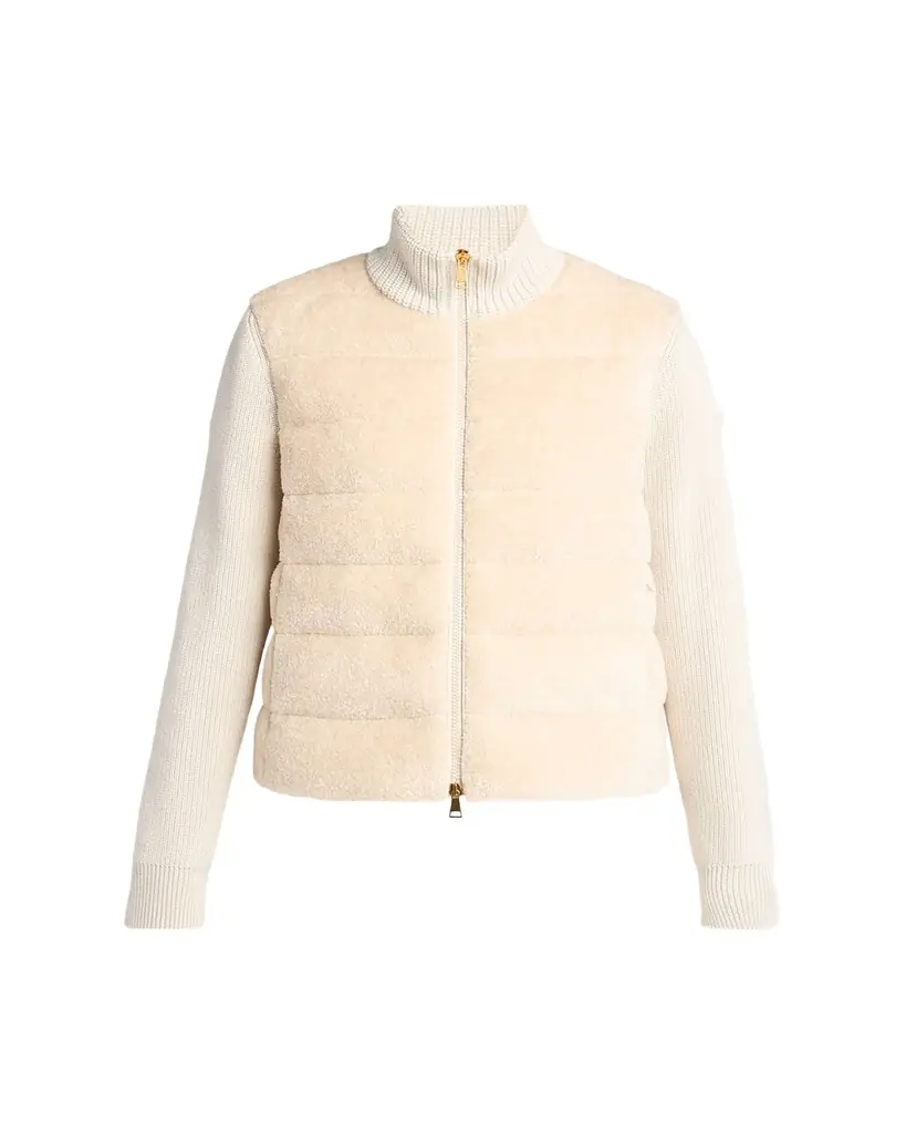 Moncler Padded Teddy & Wool Cardigan