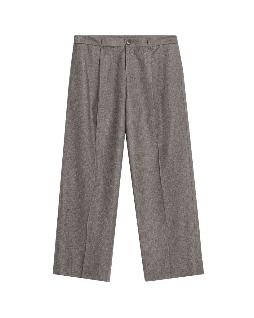 FRAME Men's Wide-Leg Flannel Trousers
