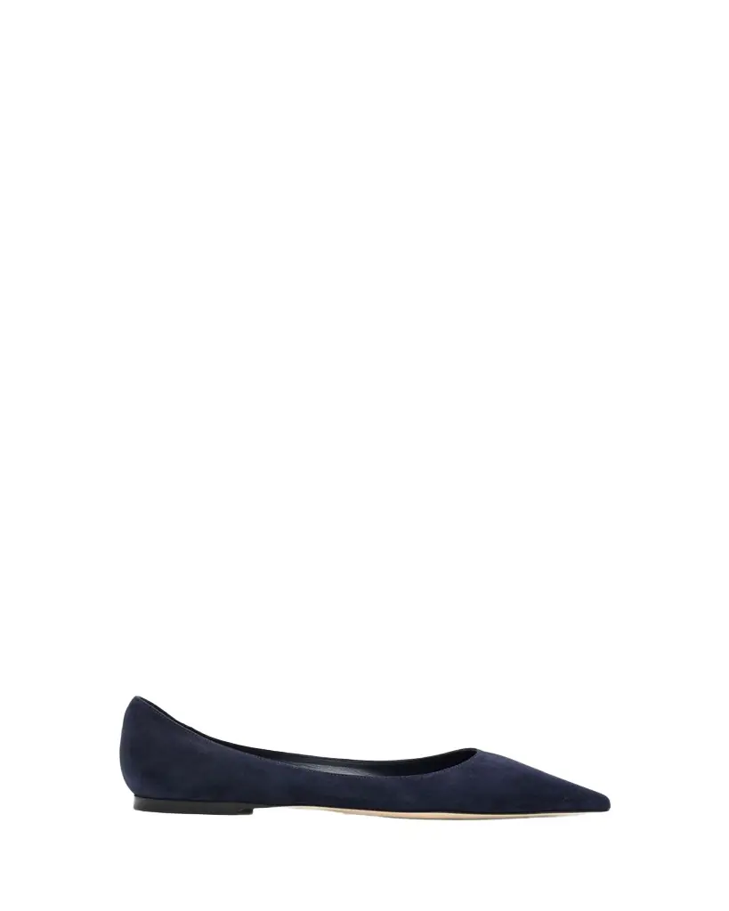 Jimmy Choo Love Suede Pointed-Toe Flats