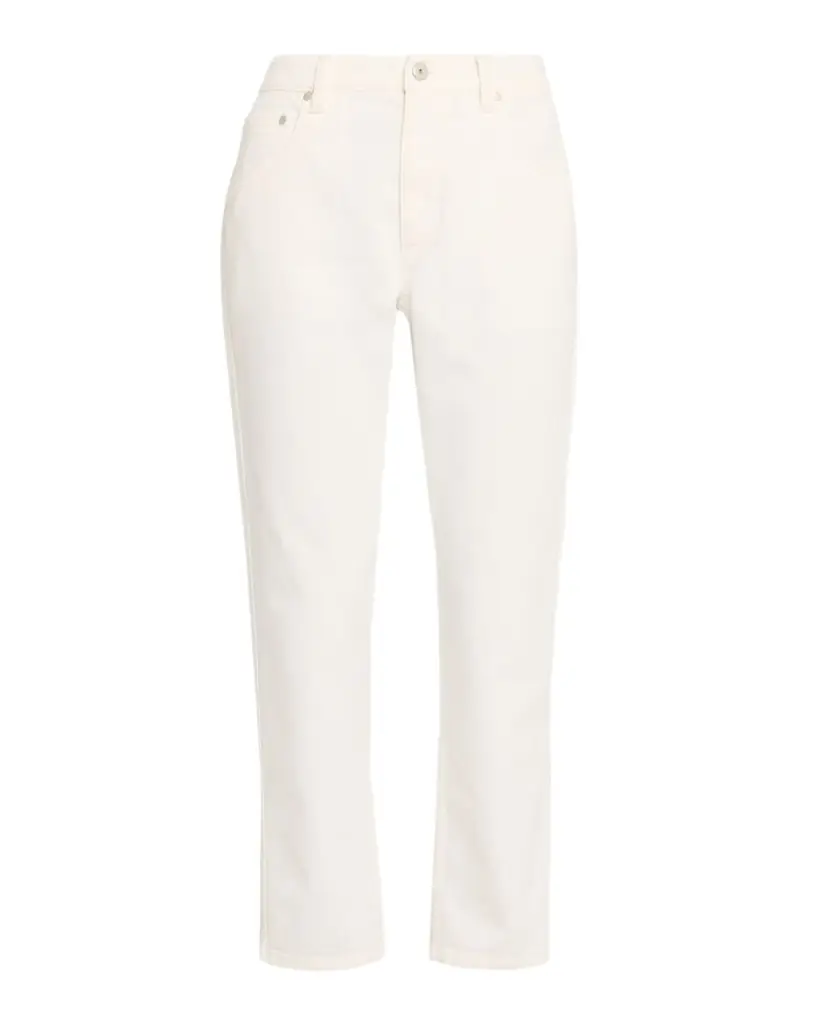 Brunello Cucinelli Mid-Rise Cotton Bull Straight-Leg Ankle Jeans