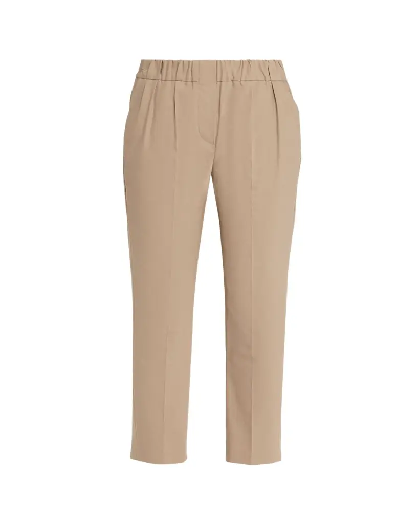 Brunello Cucinelli Cotton Twill Slim-Leg Ankle Pull-On Pants