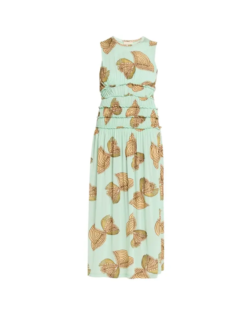Ulla Johnson Kamaria Sleeveless Gathered Midi Dress
