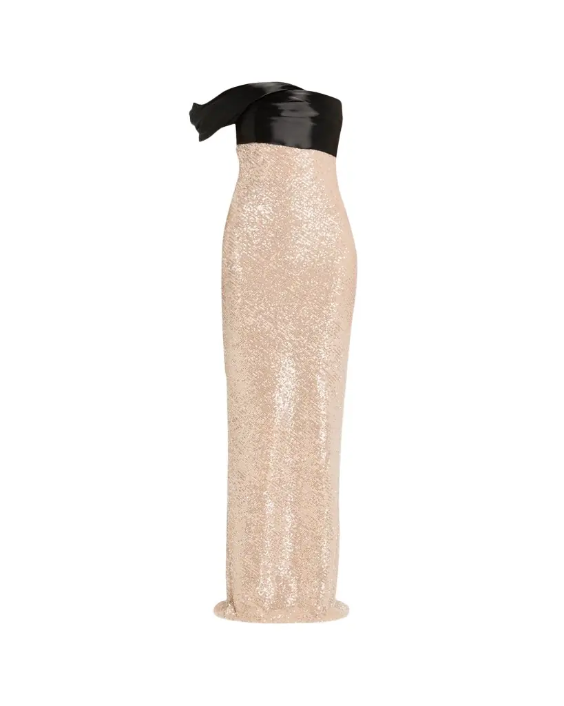 Pamella Roland Stretch Sequined Gown