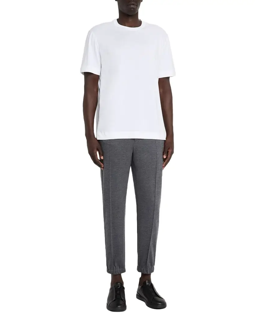 ZEGNA Men's Cotton Jersey Crewneck T-Shirt