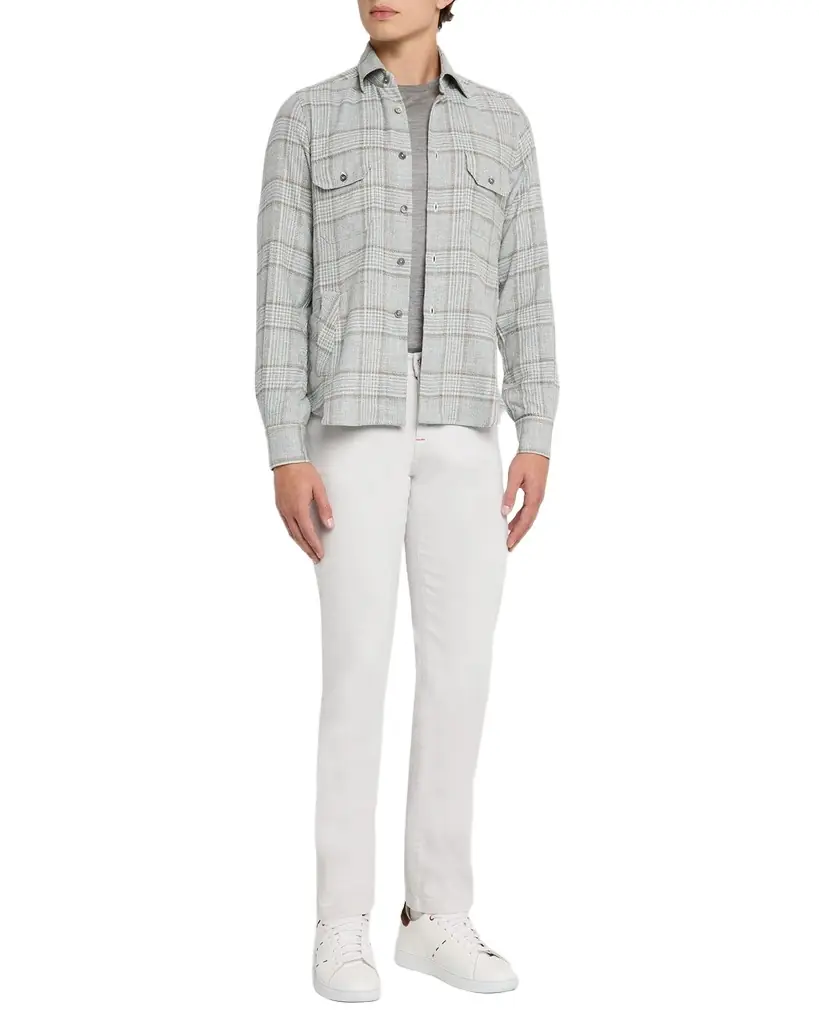 Kiton Men's Kurabo Straight-Leg Stretch Five-Pocket Pants
