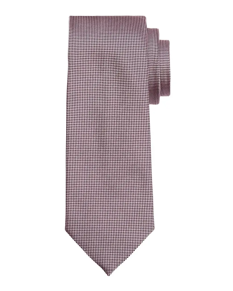 ZEGNA Men's Tic-Weave Silk Tie