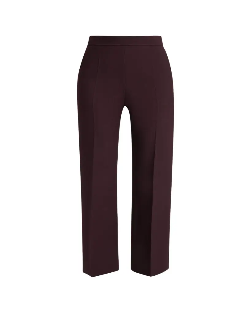 Chloe Lower Impact Wool Crepe Straight-Leg Ankle Pants