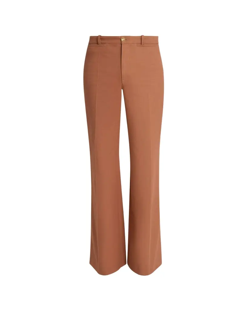 Chloe Mid-Rise Organic Cotton Canvas Flare Pants
