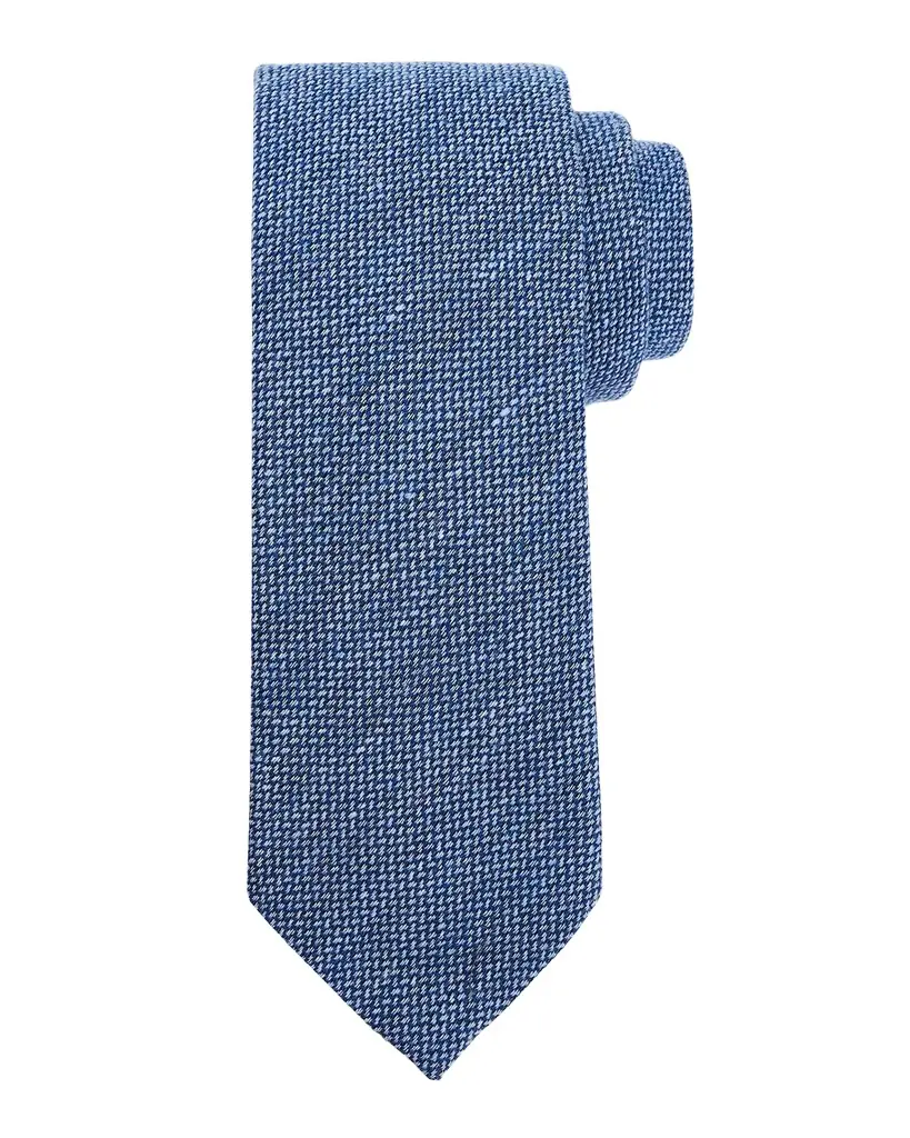 ZEGNA Men's Textured Wool and Silk Tie