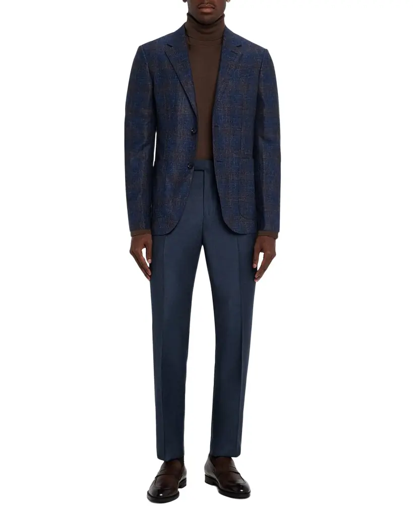 ZEGNA Men's Check Woven Patch-Pocket Sport Coat
