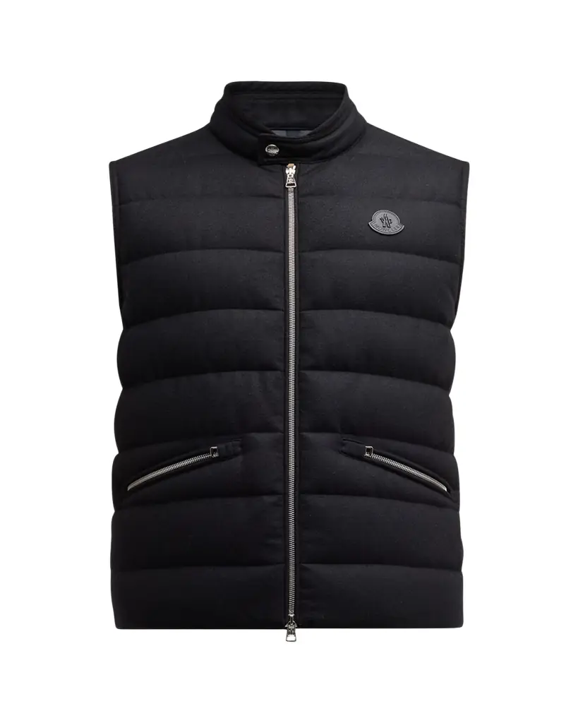 Moncler Men's Gallienne Cashmere-Blend Down Vest